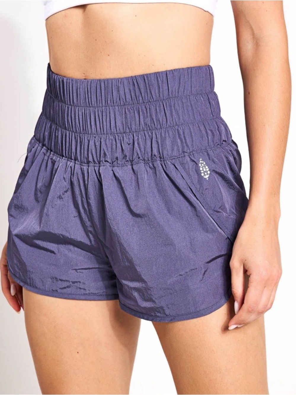 FP Movement by Free People Purple High-Waist Way Home Athletic Running Shorts